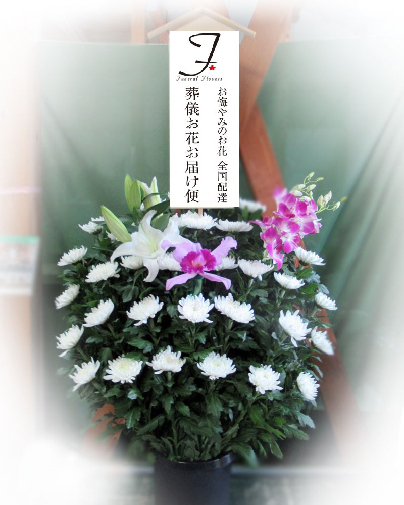 横浜市北部斎場 お葬式の花 供花 菊 葬儀お花お届け便